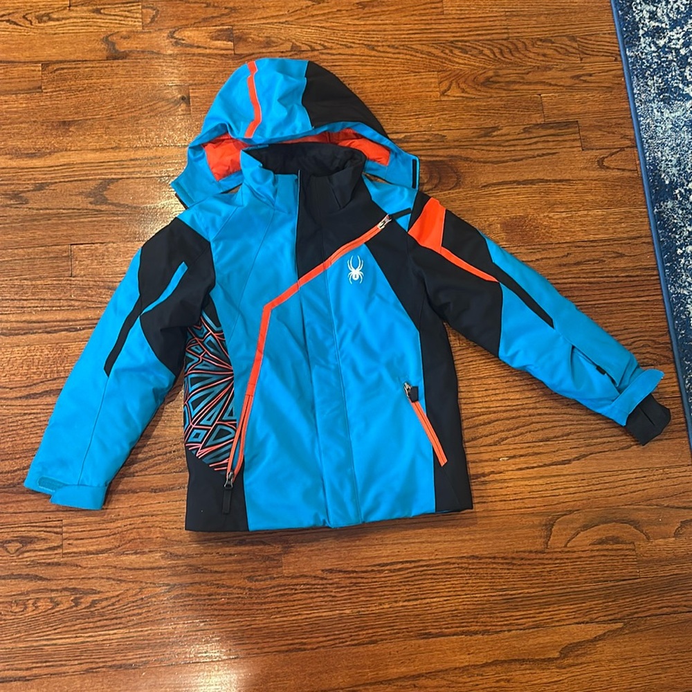 Teal, Black and Red size 12 Spyder Jacket